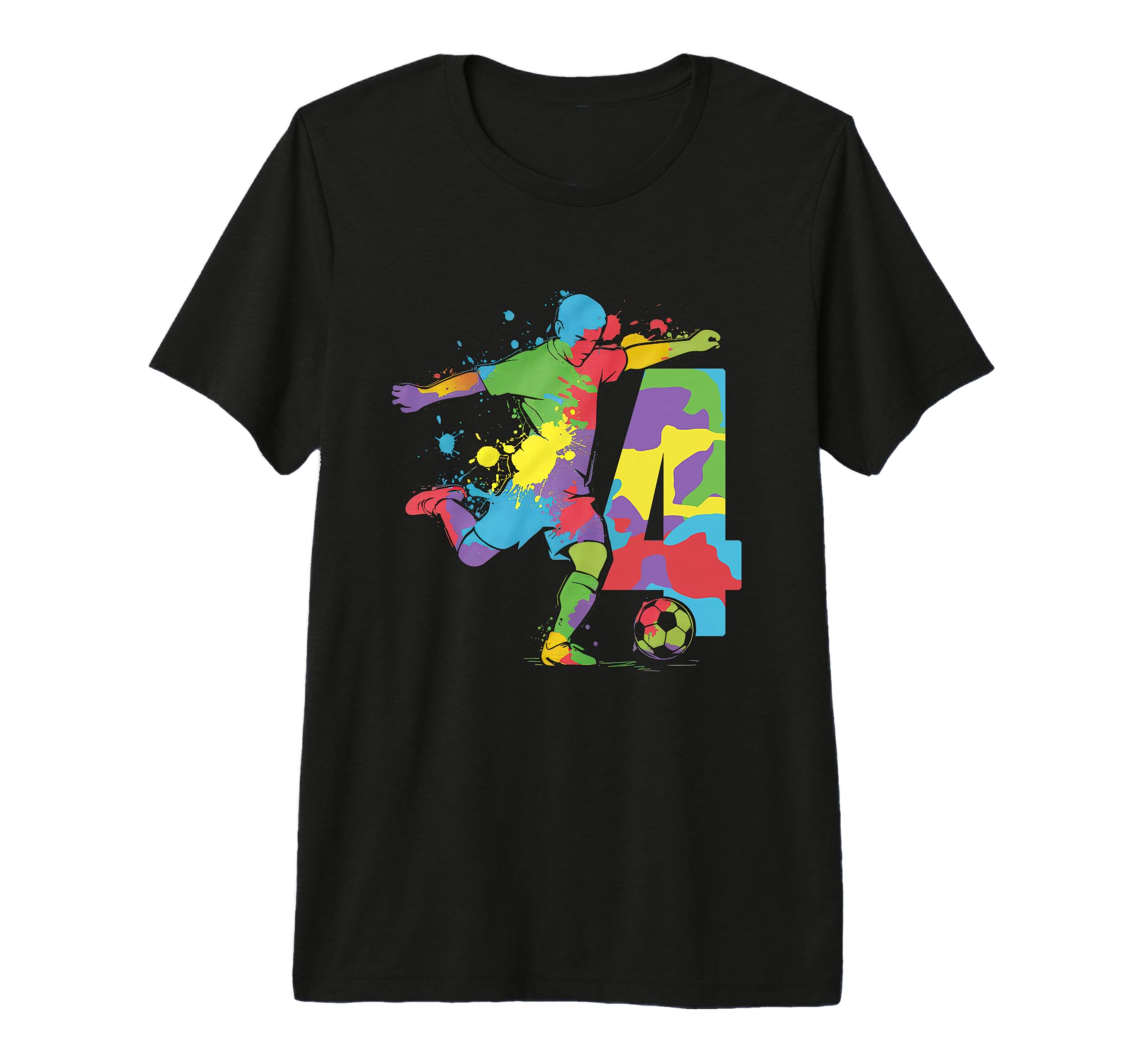 4 Soccer Birthday Gift Soccer Fan T-Shirt - Fun Novelty Design Unisex