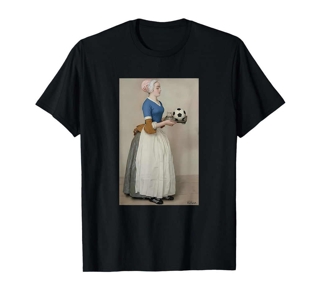 Serving Football Blue Soccer Outfit T-Shirt - Trendy Graphic for Adults
