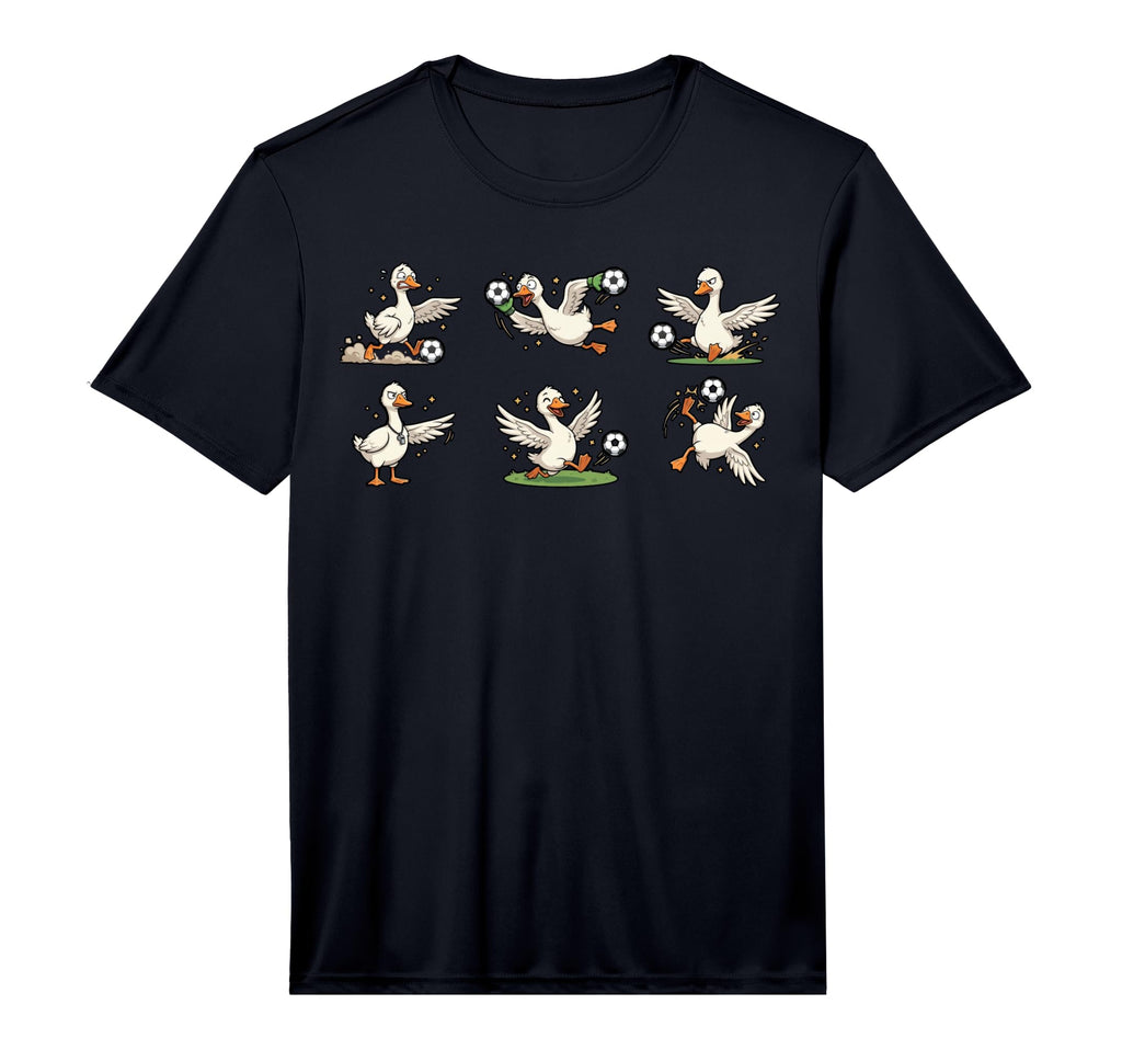 Silly Goose Playing Soccer Player Funny T-Shirt - Aesthetic Graphic Unisex