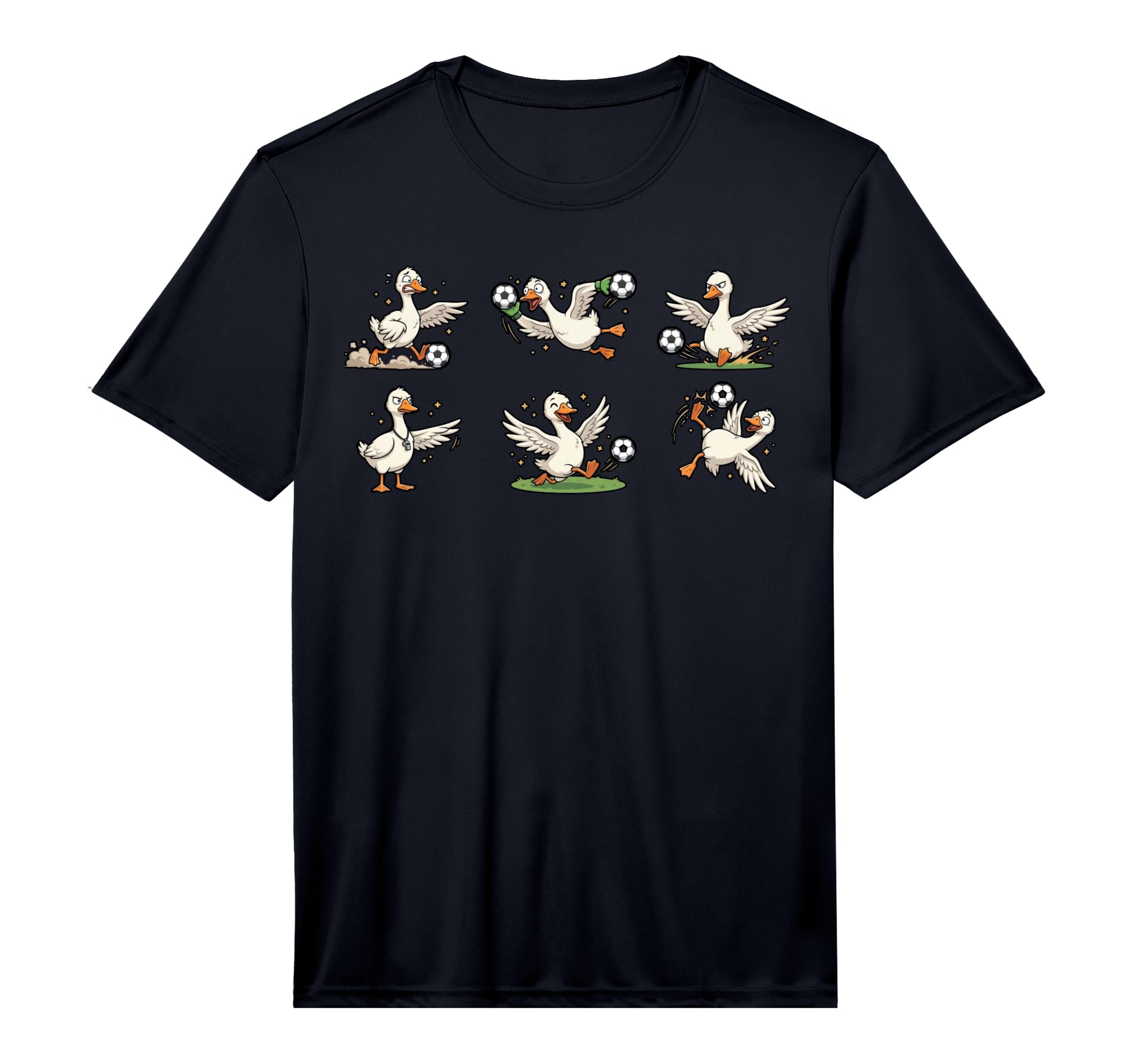 Silly Goose Playing Soccer Player Funny T-Shirt - Aesthetic Graphic Unisex