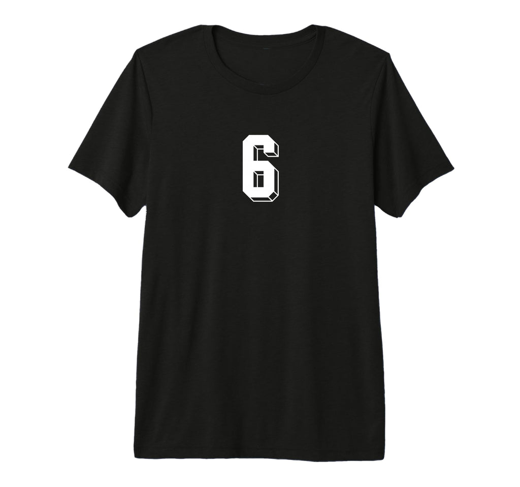 Number 6 80S 90S Soccer Team Jersey T-Shirt - Trendy Graphic for Adults