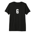 Number 6 80S 90S Soccer Team Jersey T-Shirt - Trendy Graphic for Adults
