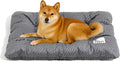 FUNNY FUZZY 35×23 Washable Dog Crate Bed,Orthopedic Cushion Mattress for Large Dogs-Fits 36 Inch Dog Crates, Reversible,Durable & Comfortable Pet Bed,L,Charcoal Grey