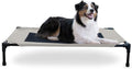K&H Pet Products Outdoor Elevated Dog Cot, Breathable Cooling Elevated Cot Hammock Pet Bed for Large Dogs, Washable Mesh Cover, Raised Metal Frame, Collapsible, Portable - Large 42 X 30in Taupe