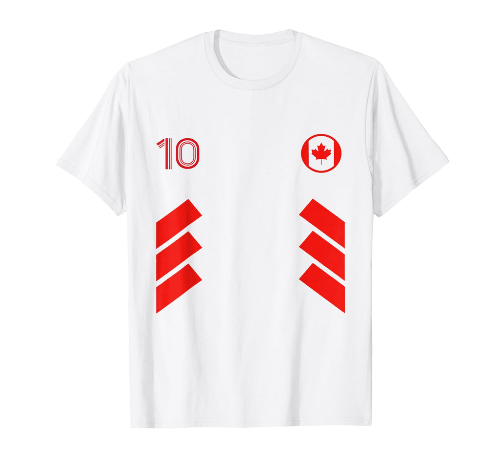Retro10 Canada Football Soccer T-Shirt - Minimalist Print for Adults