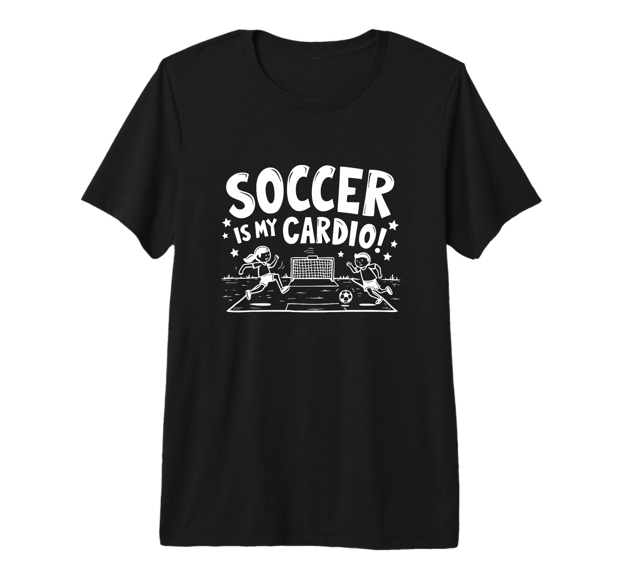Soccer Is My Cardio Fun Soccer Lovers Tri T-Shirt - Novelty Apparel Unisex