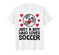 Just Who Loves Soccer T-Shirt - Aesthetic Graphic Unisex