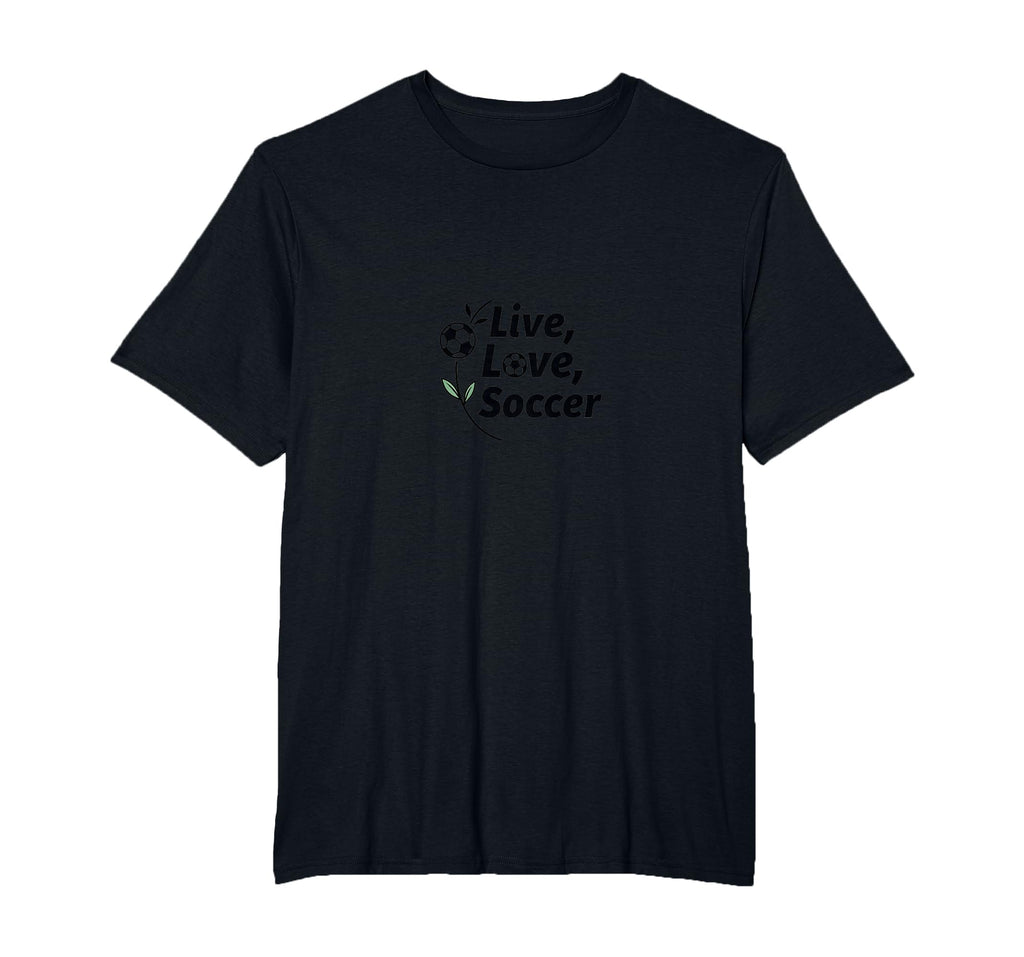 Live Love Soccer Womens Sports Passion T-Shirt - Custom Art Print Unisex