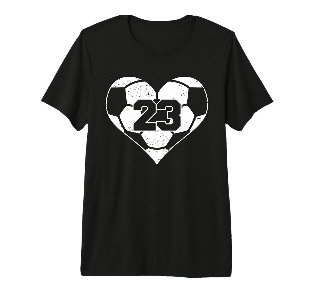 Soccer Number 23 Jersey Funny T-Shirt - Casual Everyday Wear for Adults