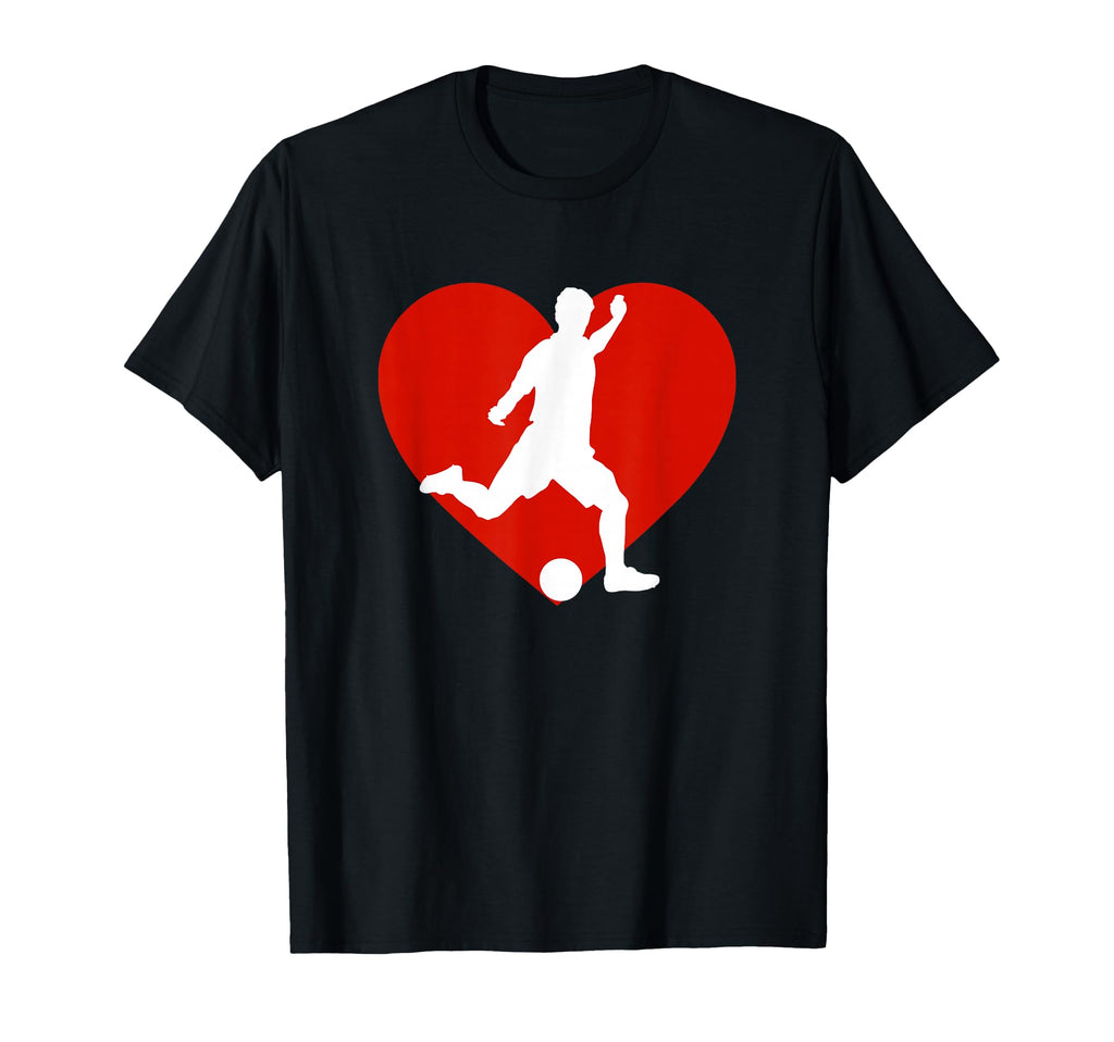 Valentine Soccer Player Valentines T-Shirt - Streetwear Style Men Women