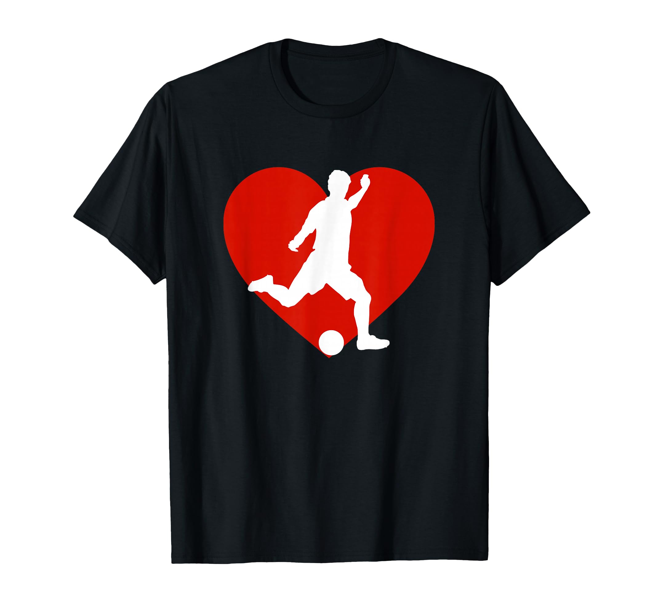 Valentine Soccer Player Valentines T-Shirt - Streetwear Style Men Women