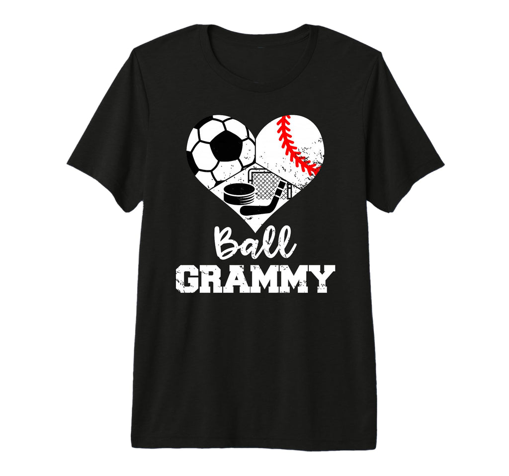 Ball Grammy Funny Soccer Baseball Hockey T-Shirt - Graphic Print Unisex