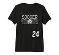 Number 24 Soccer Mom Mothers Day T-Shirt - Casual Everyday Wear Men Women