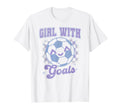 Trendy Goals Soccer Ball Chest Logo T-Shirt - Graphic Print Unisex