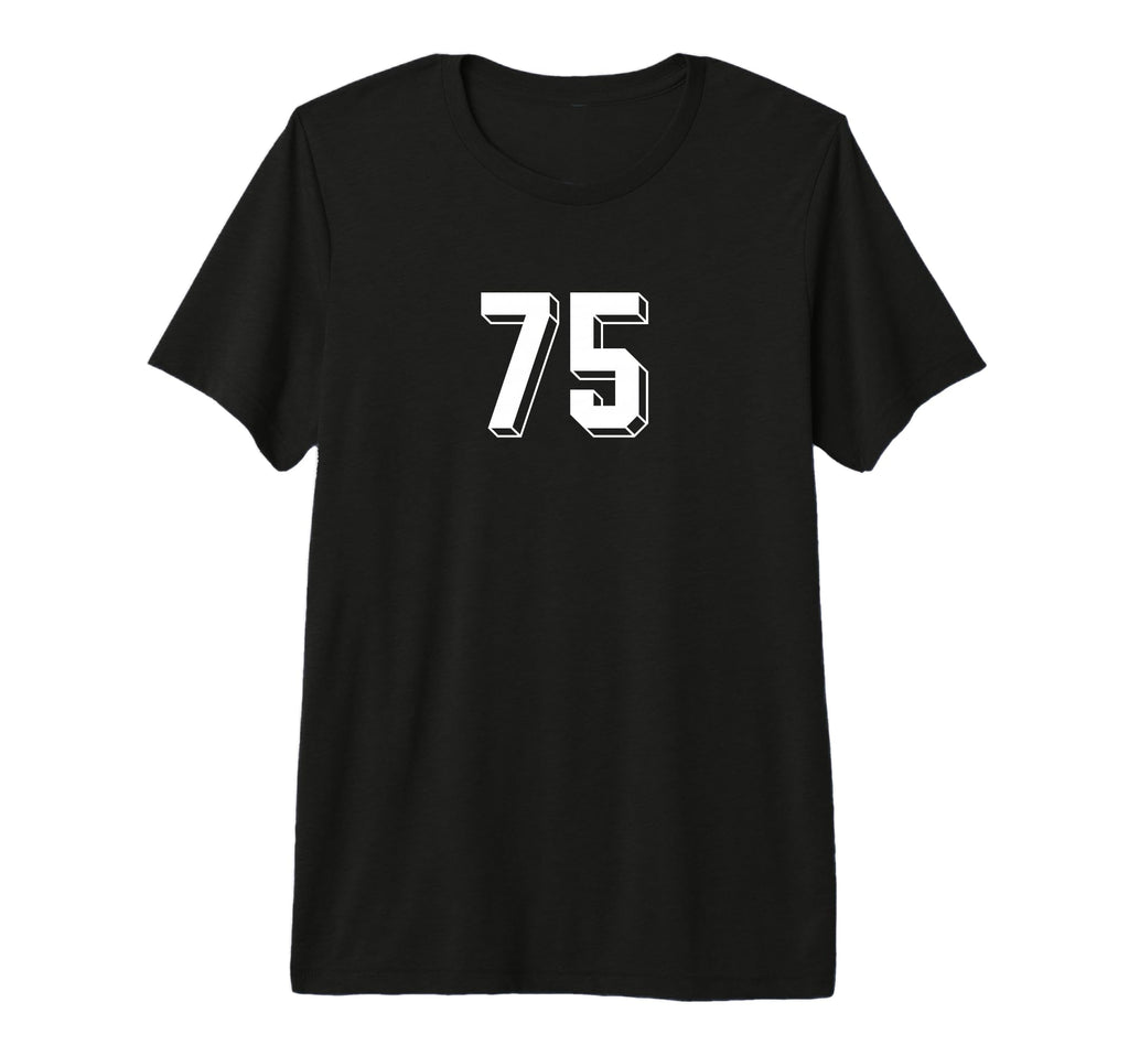Number 75 80S 90S Soccer Team Jersey T-Shirt - Minimalist Print Men Women