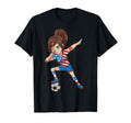Soccer Fan Usa American Flag Dabbing Gift T-Shirt - Trendy Graphic Unisex
