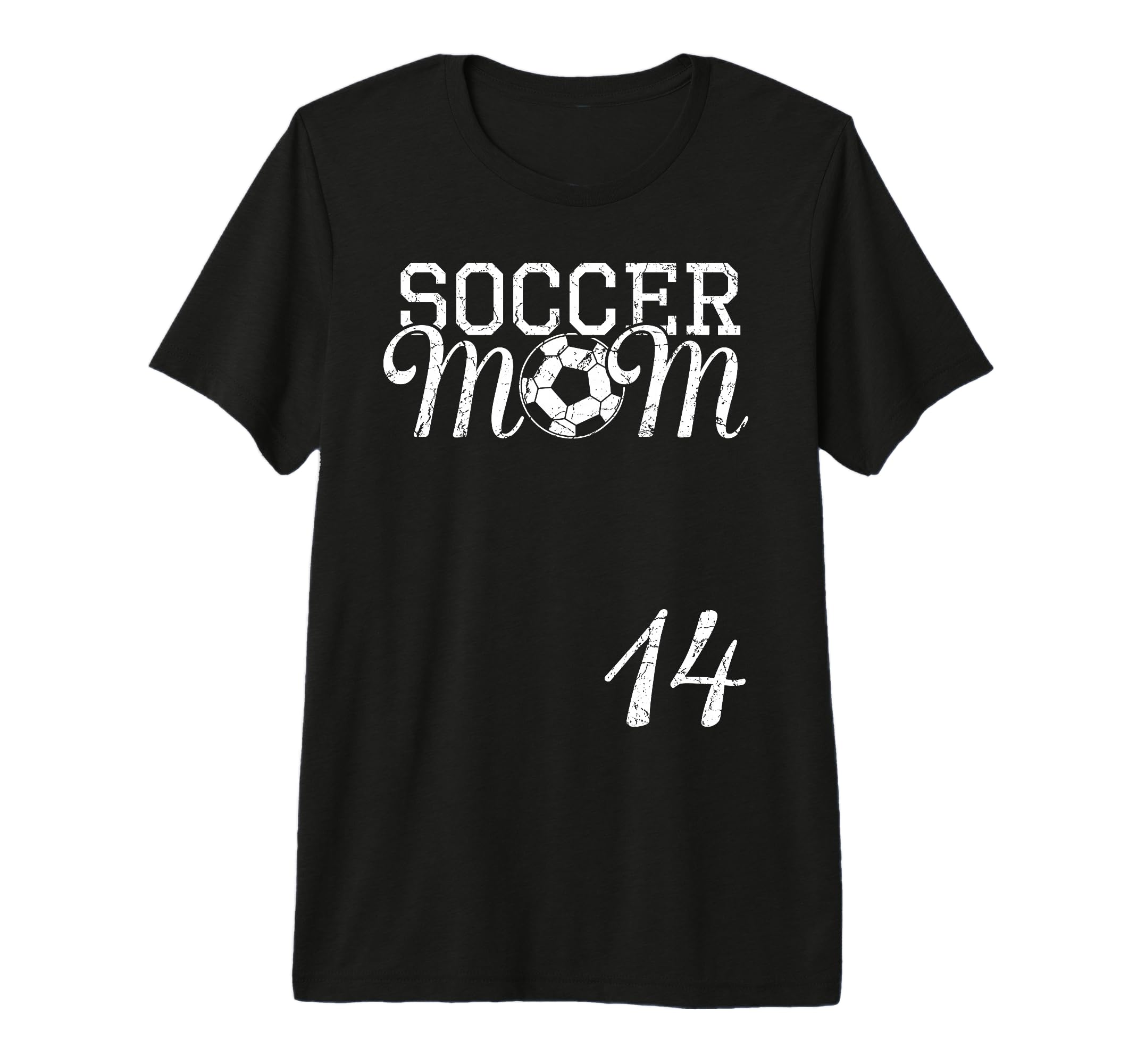 Soccer Mom Jersey Number 14 T-Shirt - Aesthetic Graphic for Adults