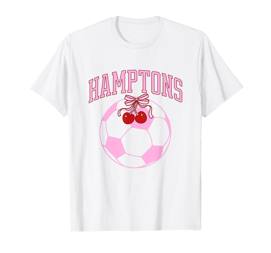 Coquette Hamptons Soccer Preppy T-Shirt - Casual Everyday Wear Men Women