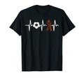 Soccer American Water Spaniel Heartbeat T-Shirt - Aesthetic Graphic Unisex