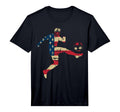 Usa American Flag Soccer Player T-Shirt - Minimalist Print Men Women