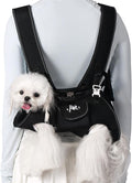 Dog Backpack Carrier - Spine-Friendly for Small Dogs (4-8 lbs), Horizontal Design Dog Carrier with Adjustable Back Straps,Legs-Out Comfort for Travel/Hiking/Cycling (Black, Size S)