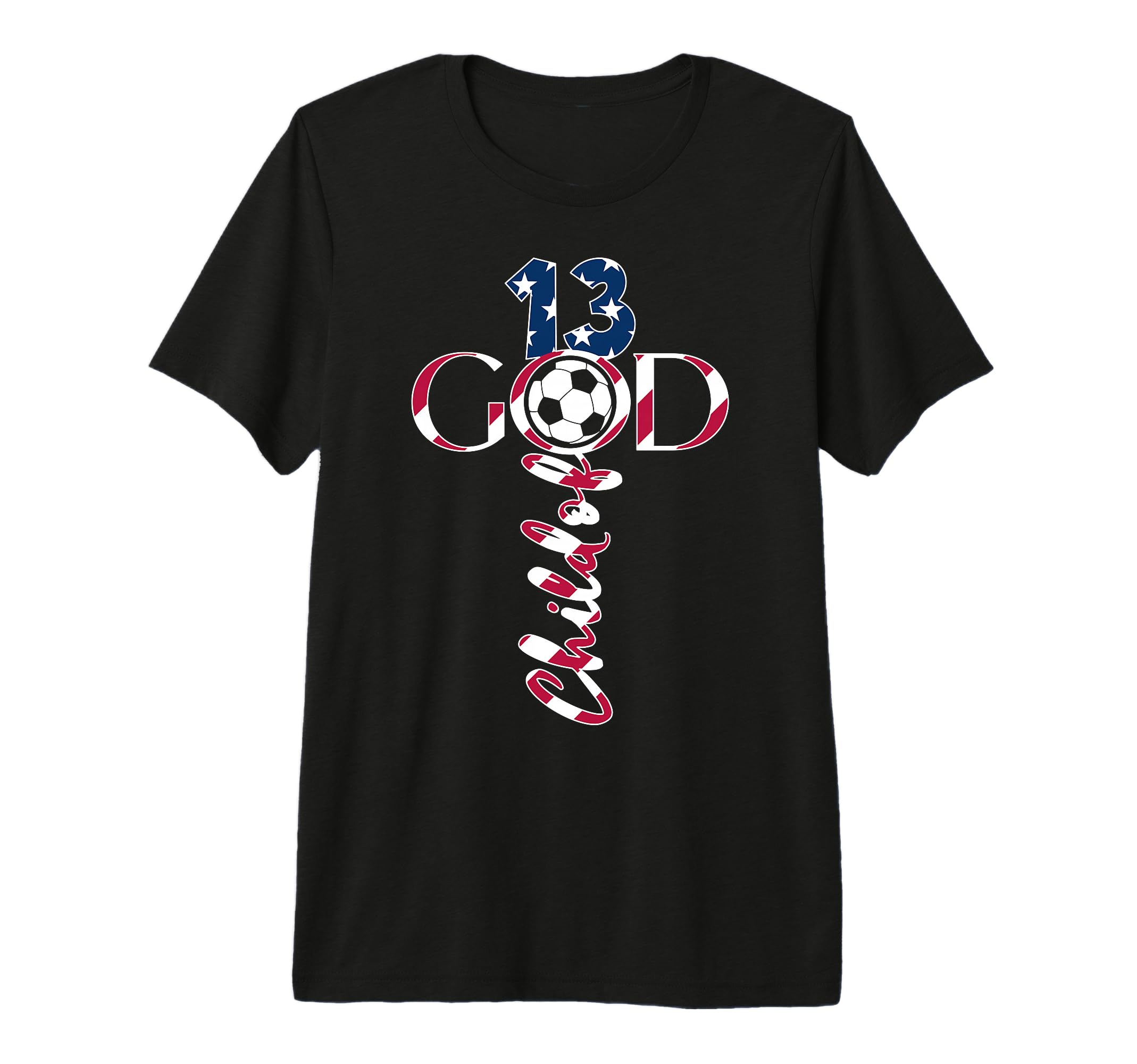Jesus 13 Years Child God Soccer 13Th T-Shirt - Minimalist Print Men Women