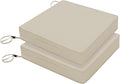 Favoyard Patio Chair Cushions 22 x 22 x 3 Inch Waterproof Outdoor Seat Cushions for Patio Furniture 3-Year Color Fastness Garden Sofa Couch Chair Pads with Handle & Adjustable Straps Set of 2, Beige