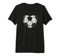 Soccer Ball Heart Shape Mom Parent T-Shirt - Minimalist Print Men Women