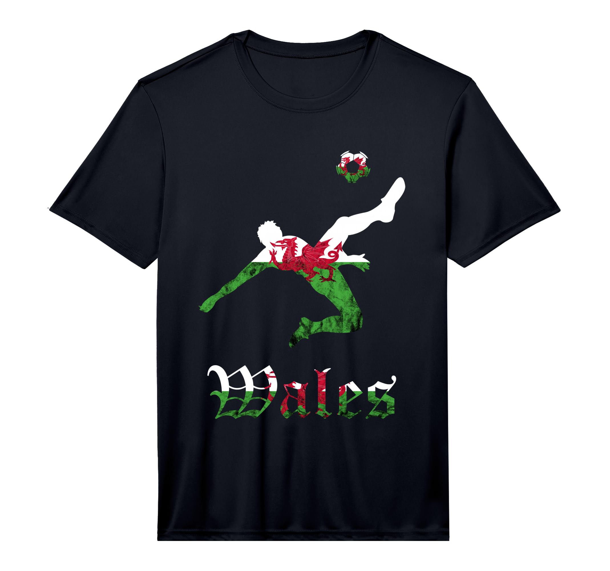 Wales Soccer Welsh Flag Wales Football T-Shirt - Graphic Print for Adults