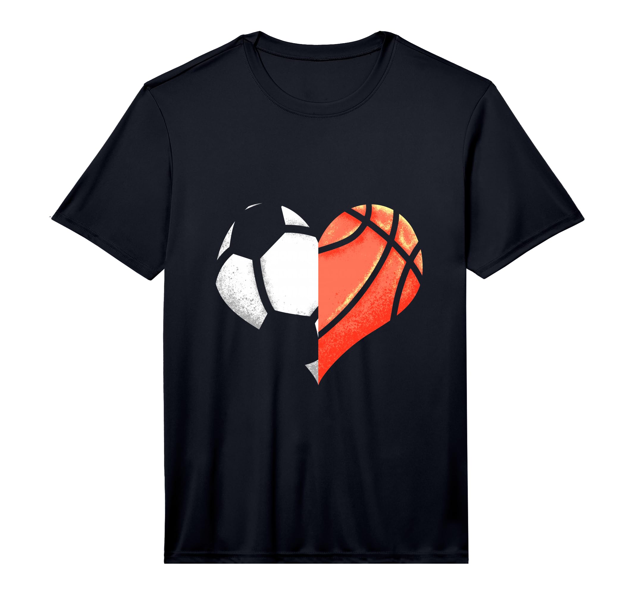 Soccer Basketball Ball Heart Football T-Shirt - Trendy Graphic Unisex