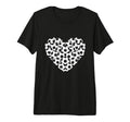 Heart Shaped Soccer Ball Artwork Tri T-Shirt - Minimalist Print Men Women