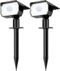 nipify Solar Spot Lights Outdoor Motion Sensor with 3 Modes, Solar Spotlights Outdoor Waterproof 2-in-1 Auto On/Off Solar Landscape Lighting for Outside Yard Wall Garden Pathway, Cool White, TBD-33
