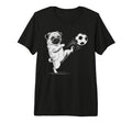 Kawaii Soccer Pug Ball Scoring Dog Score T-Shirt - Custom Art Print Unisex