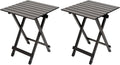 SUNNYFEEL Folding Camping Table - Lightweight Aluminum Portable Picnic Table, 18.5x18.5x24.5 Inch for Cooking, Beach, Hiking, Travel, Fishing, BBQ, Indoor Outdoor Small Foldable Camp Tables