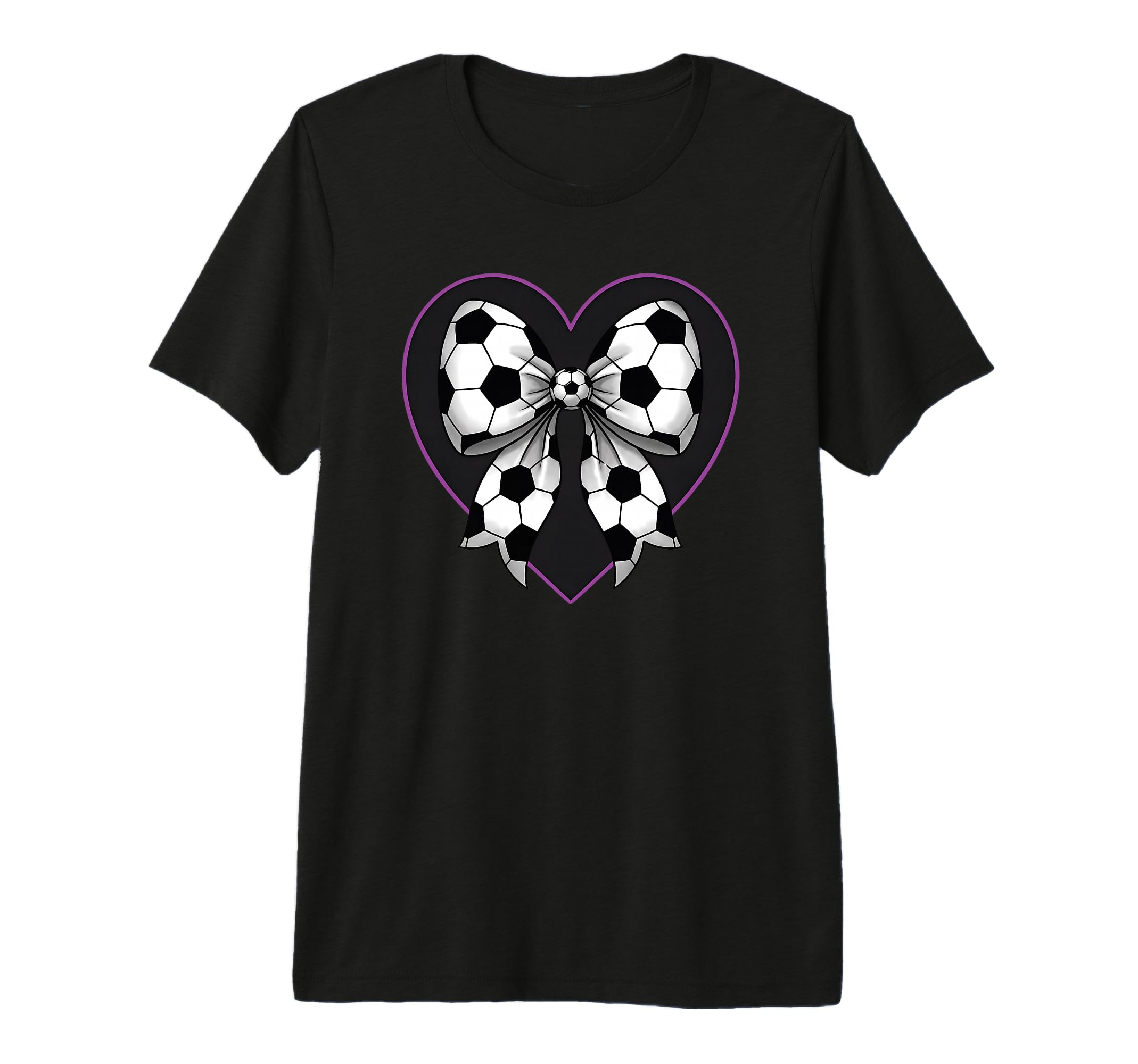 Soccer Coquette Bow Football Soccer T-Shirt - Unique Graphic Men Women