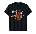 Funny Turkey Soccer Thanksgiving Teens T-Shirt - Novelty Apparel Men Women