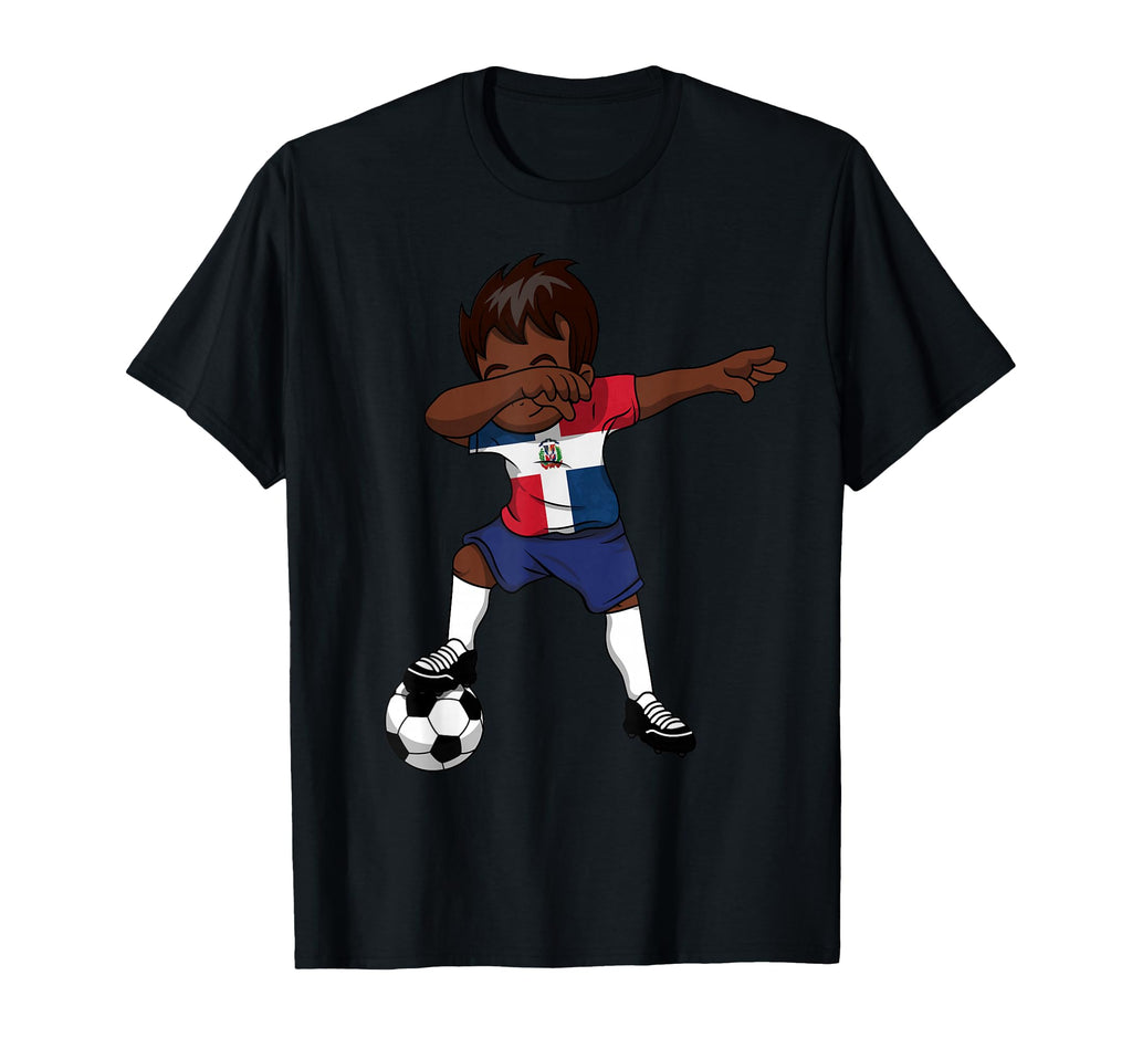 Dabbing Soccer Dominican Republic Gift T-Shirt - Aesthetic Graphic Unisex