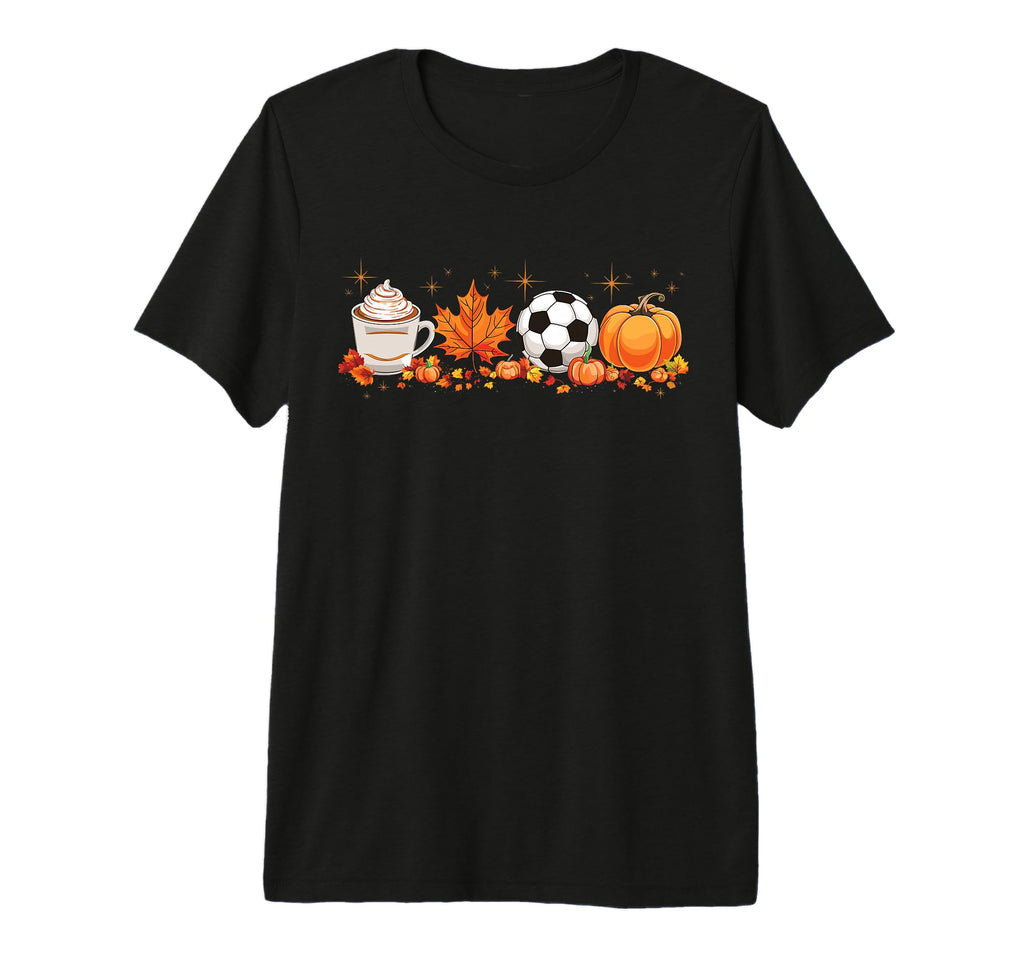 Fall Vibes Pumpkin Spice Soccer T-Shirt - Custom Art Print for Adults
