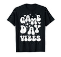 Groovy Soccer Game Day Vibes Game T-Shirt - Minimalist Print for Adults