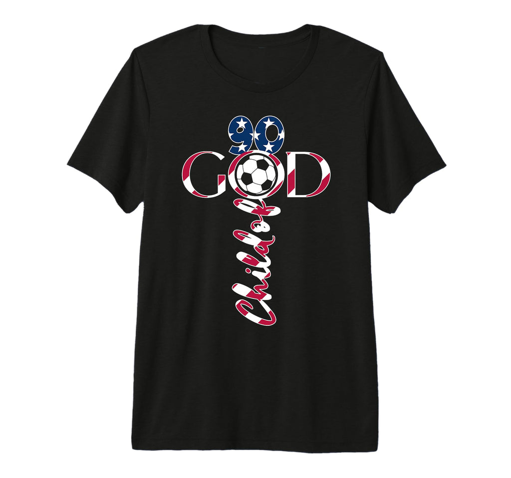 Jesus 90 Years Child God Soccer 90Th T-Shirt - Graphic Print Unisex
