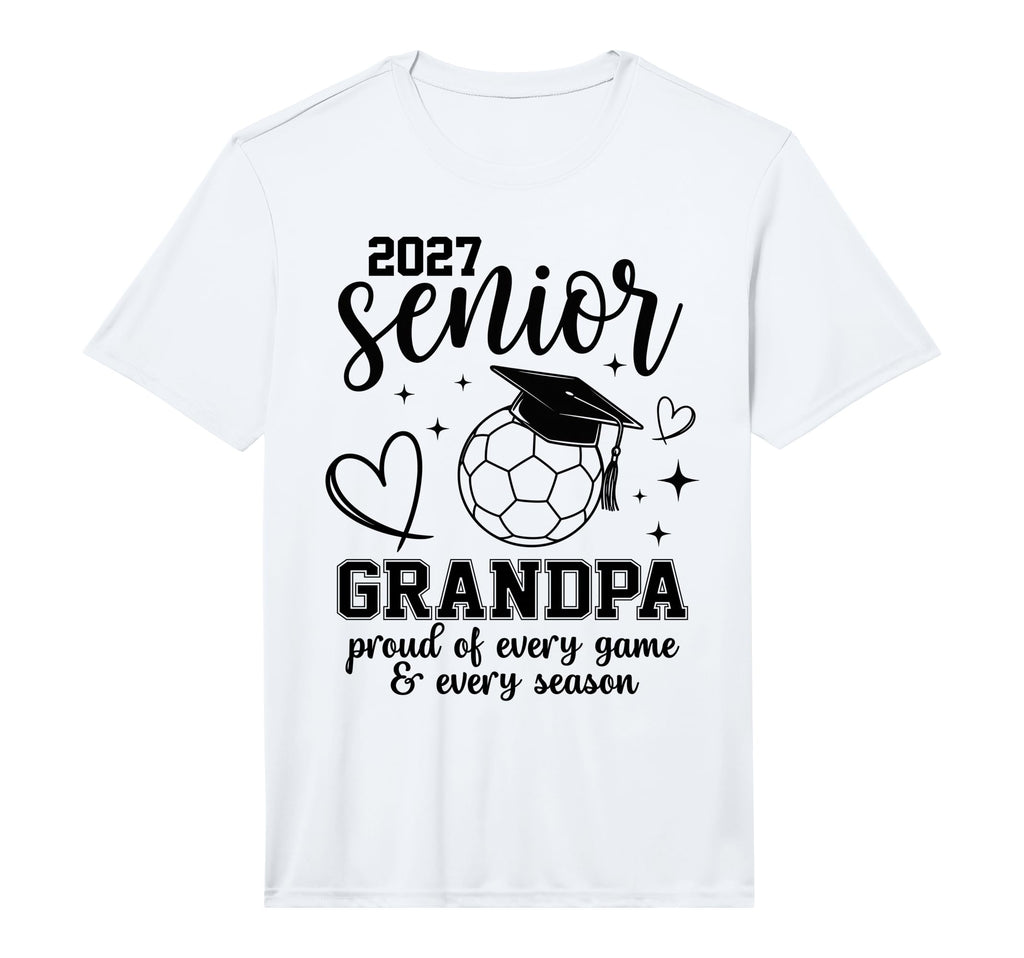2027 Senior Soccer Grandpa Proud Family T-Shirt - Aesthetic Graphic Unisex