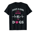Just Who Loves Dogs And Soccer Gift Dog T-Shirt - Custom Art Print Unisex