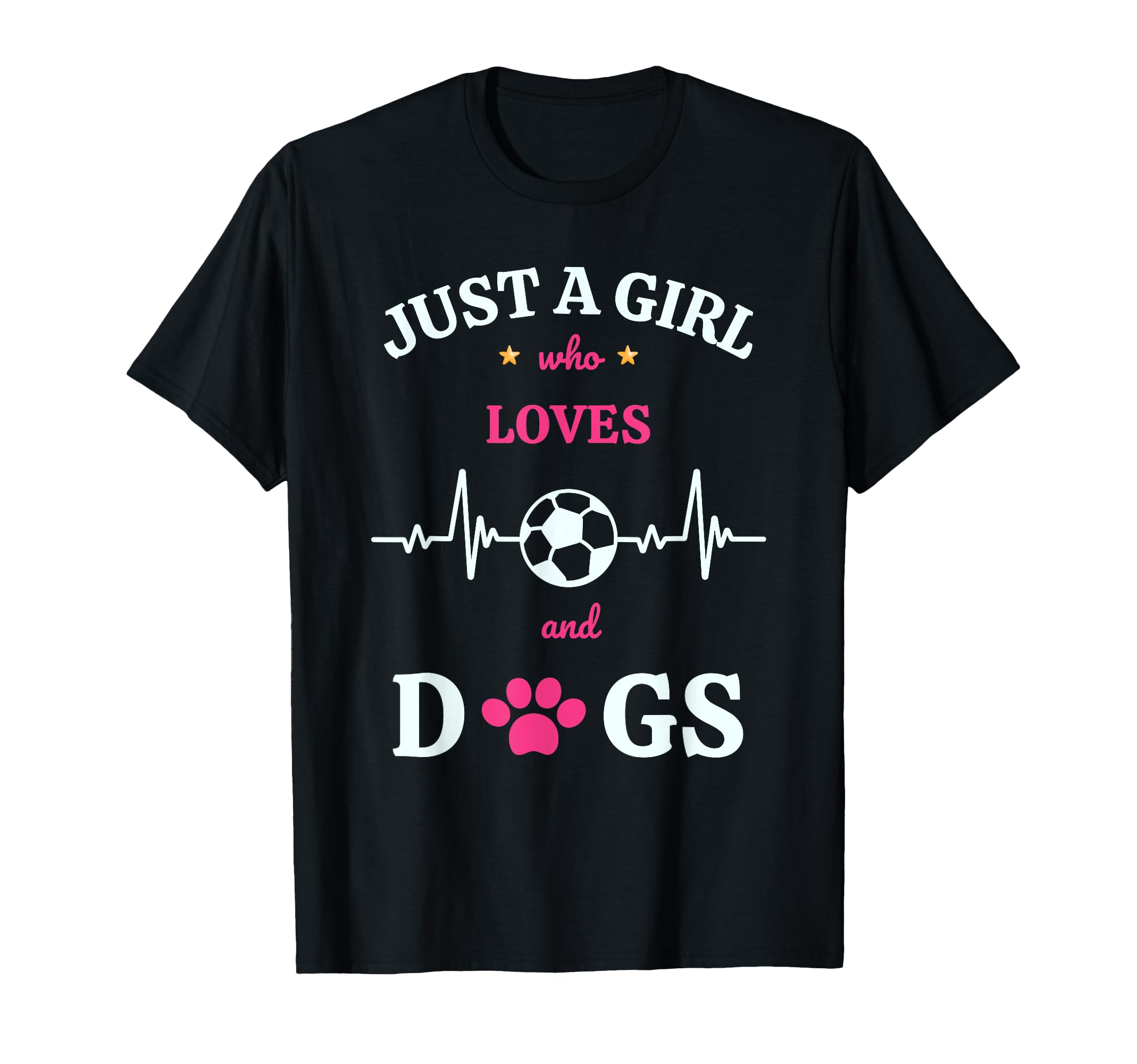 Just Who Loves Dogs And Soccer Gift Dog T-Shirt - Custom Art Print Unisex
