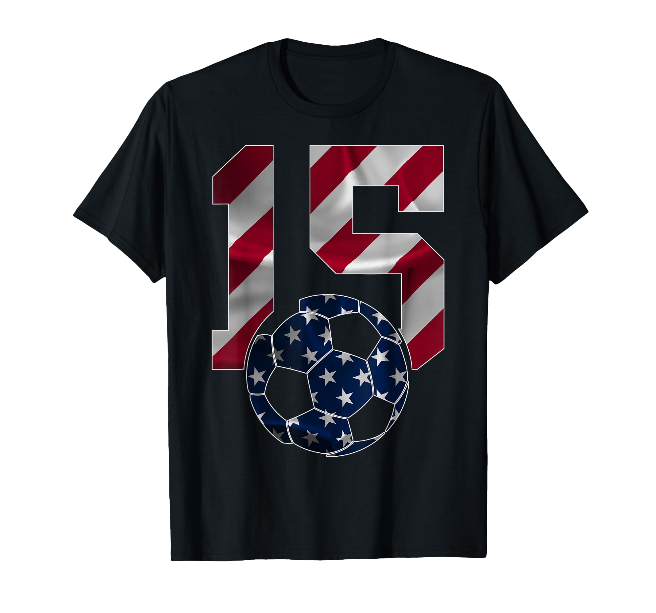 Number 15 Years Soccer 15Th Birthday T-Shirt - Streetwear Style for Adults