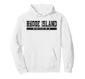 Rhode Island Soccer Black Text Hoodie - Minimalist Print for Adults