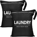 2 Pcs Large Travel Laundry Bag Waterproof Wet Dry Bag Washable Dirty Clothes Bag for Gym Clothes Laundry Wet Clothes Swimming Yoga