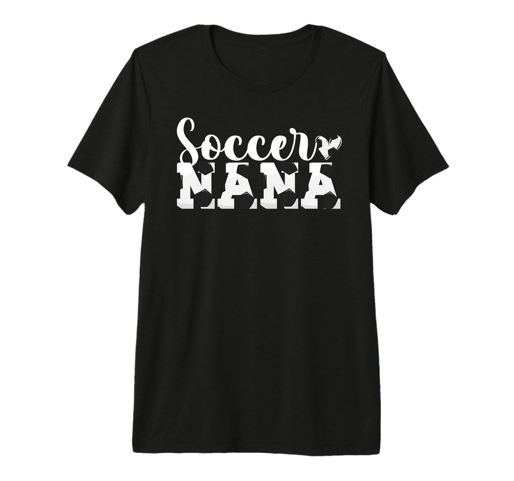 Soccer Nana Heart Grandma Nana Soccer T-Shirt - Streetwear Style Men Women
