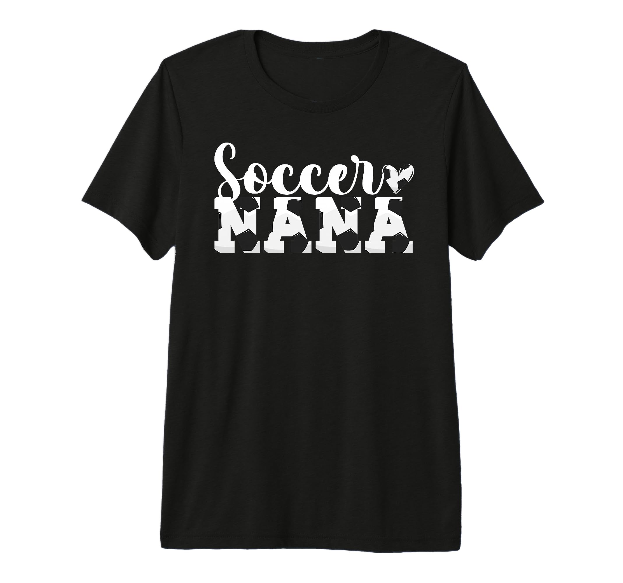 Soccer Nana Heart Grandma Nana Soccer T-Shirt - Streetwear Style Men Women