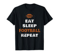 Eat Sleep Football Repeat Love T-Shirt - Aesthetic Graphic for Adults