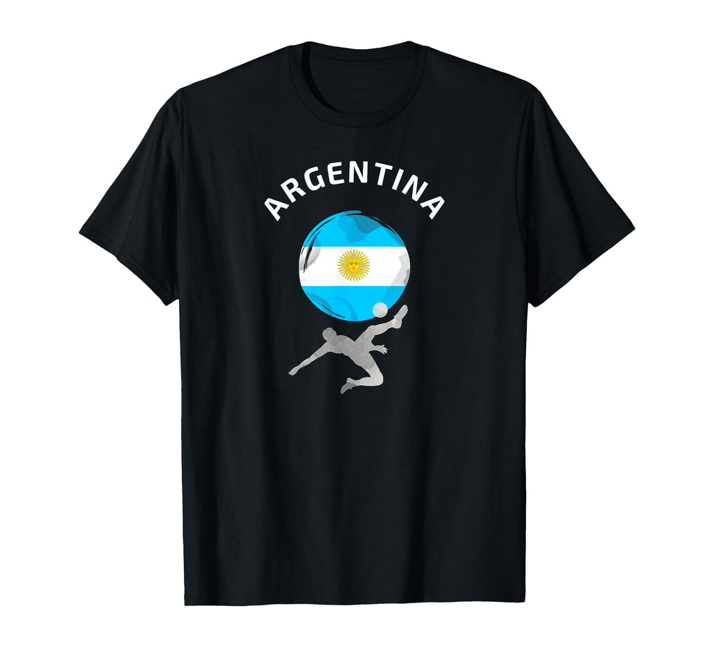 Football Goal Argentina Flag World T-Shirt - Minimalist Print Men Women